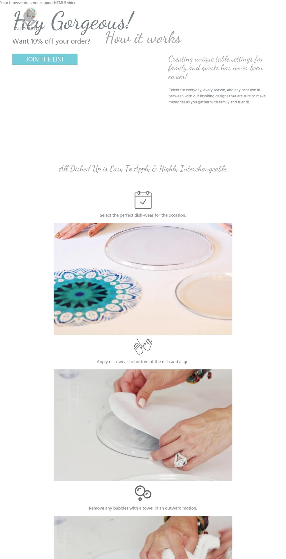 alldishedup.com shopify website screenshot