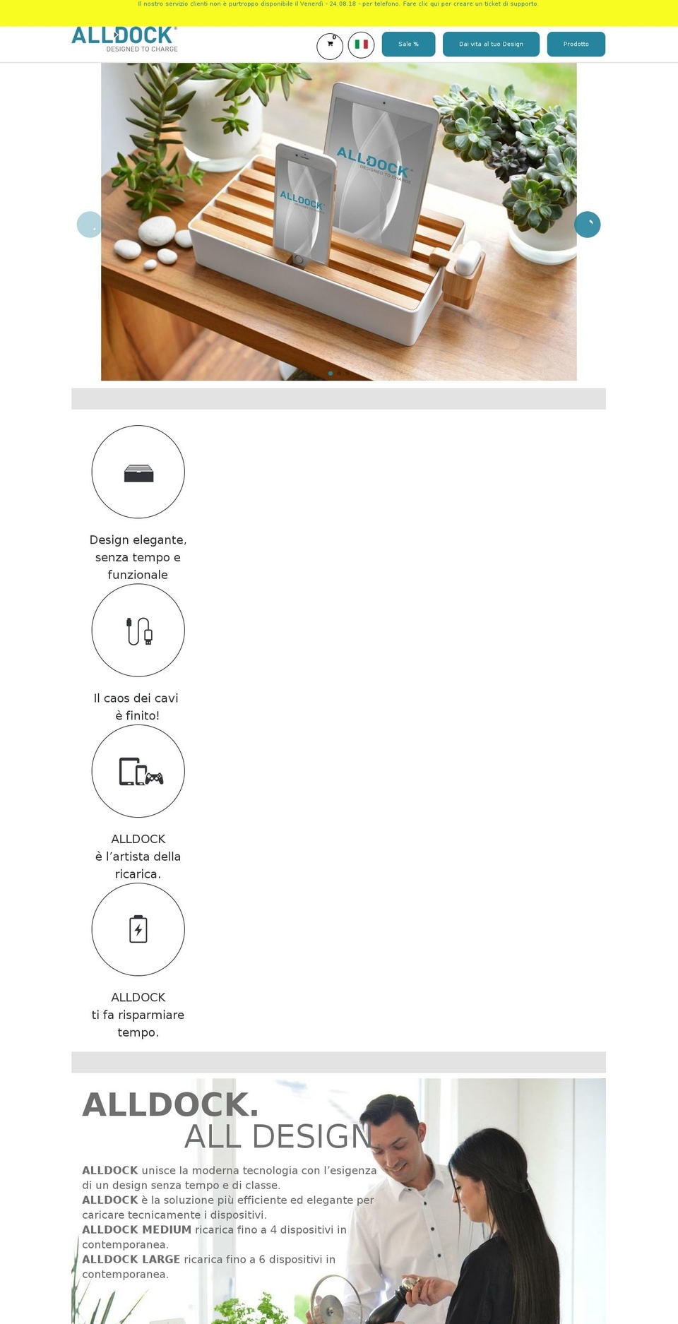 alldock.it shopify website screenshot