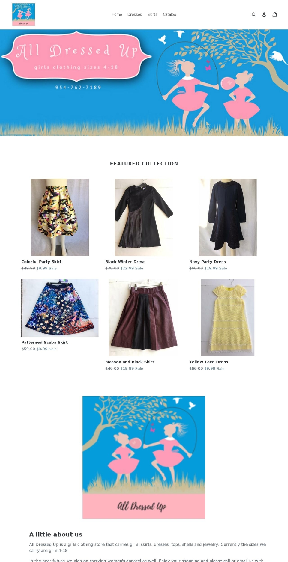 alldressedupfl.com — Shopify storefront screenshot