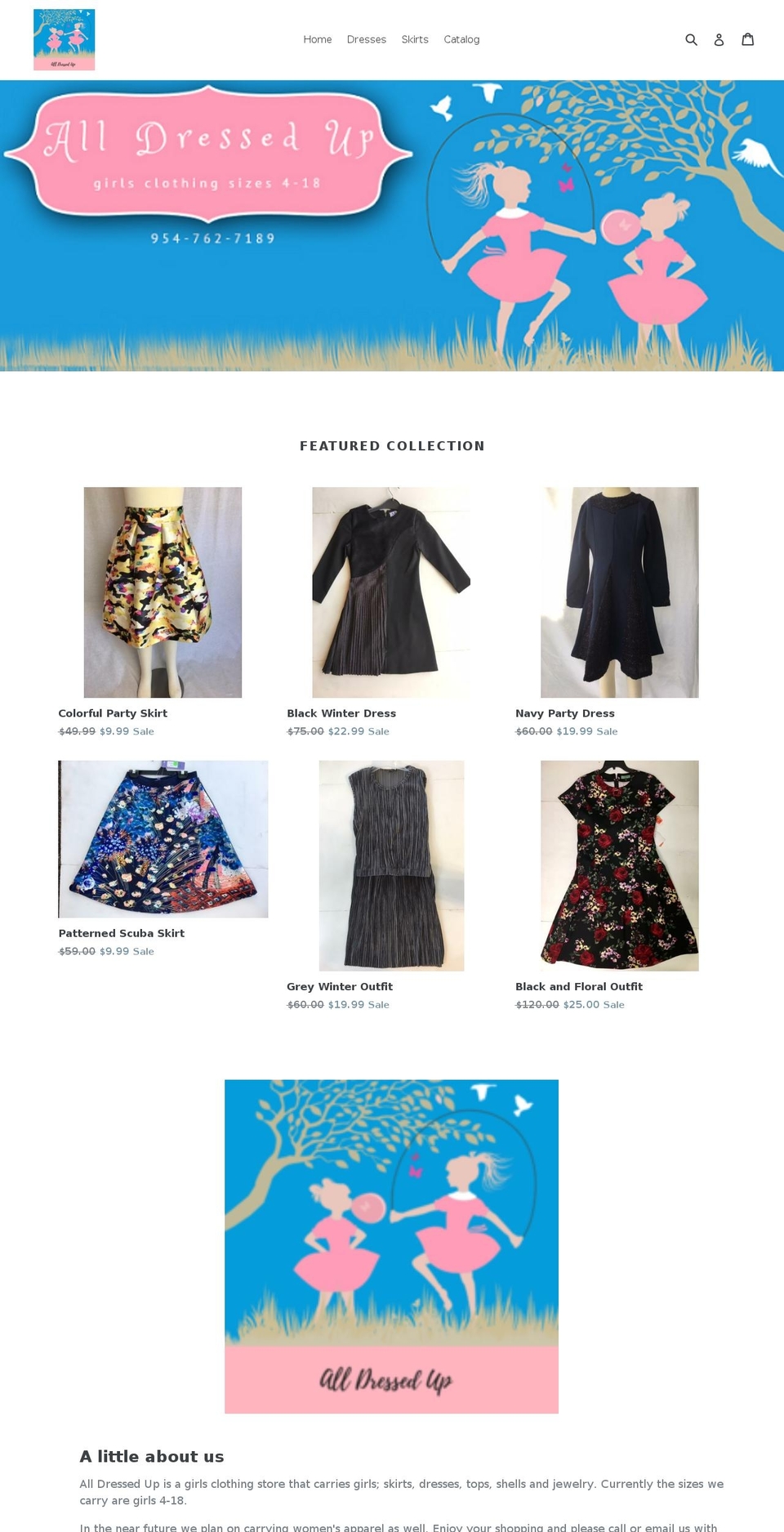 alldressedupusa.com — Shopify storefront screenshot