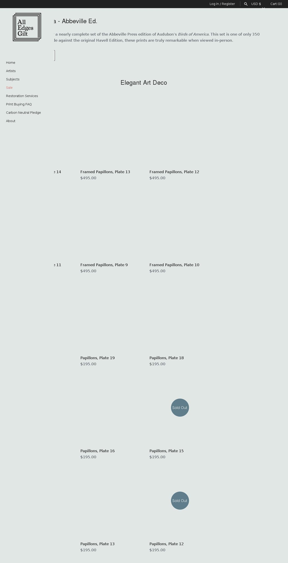 alledgesgilt.com shopify website screenshot