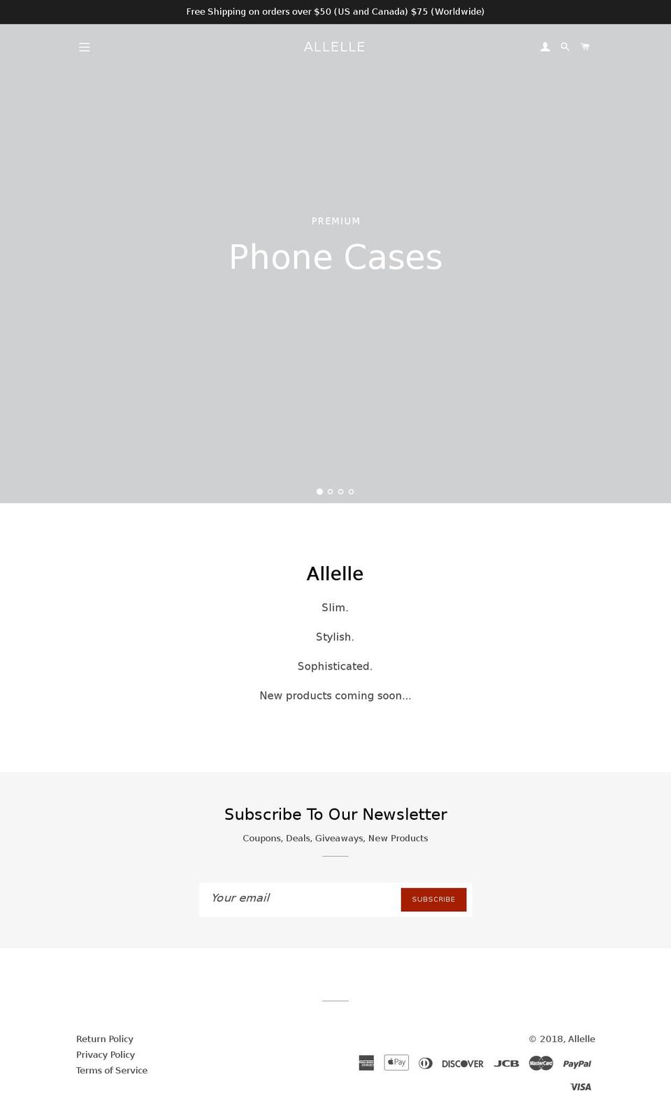 allelle.com — Shopify storefront screenshot