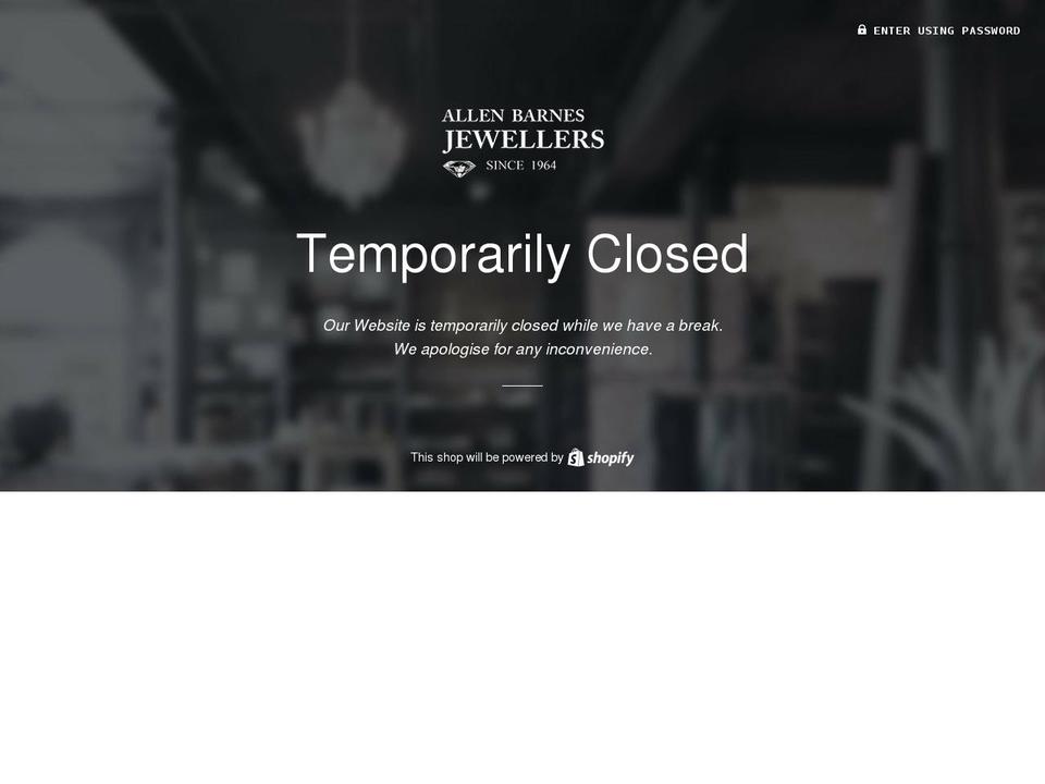 allenbarnesjewellers.com.au shopify website screenshot