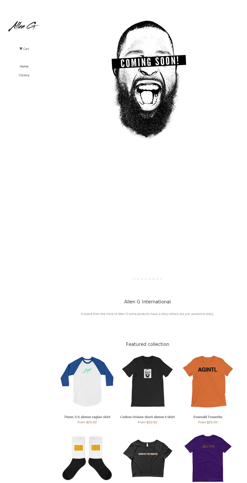 allengintl.com — Shopify storefront screenshot