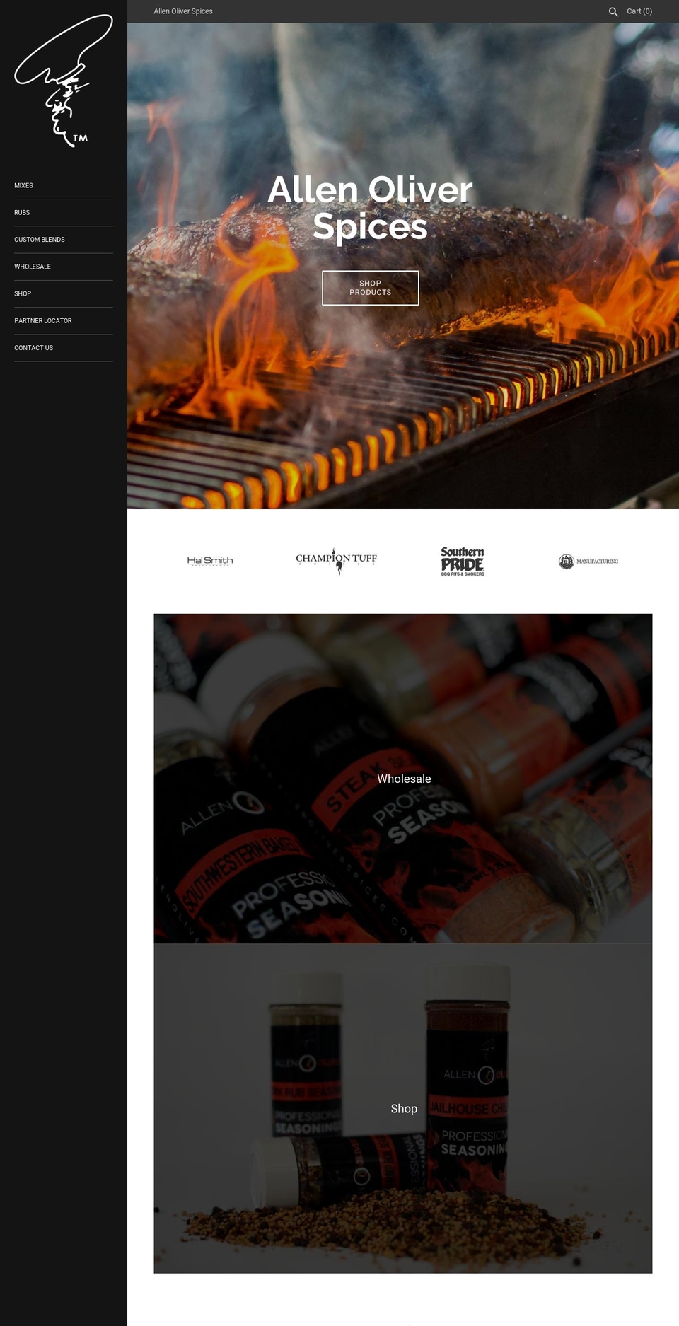 allenolivergroupspices.com — Shopify storefront screenshot