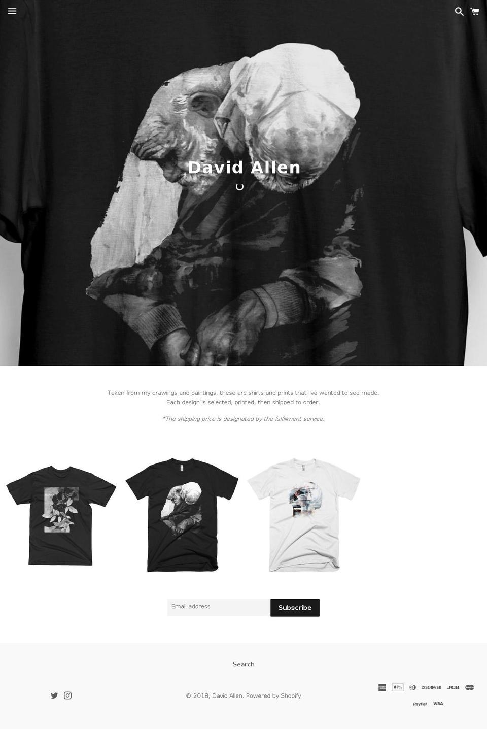 allentattoostore.com — Shopify storefront screenshot