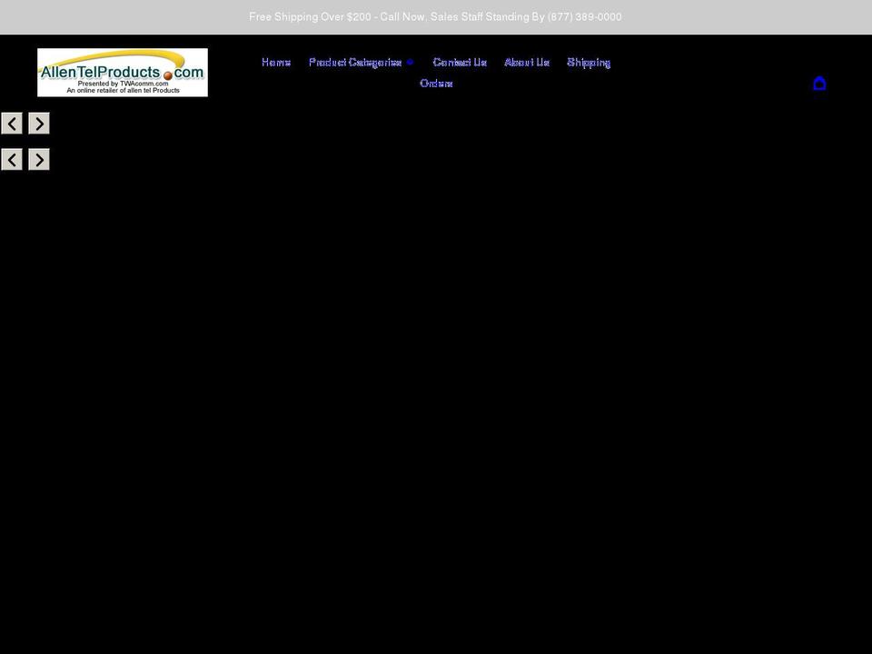 allentelproducts.com shopify website screenshot