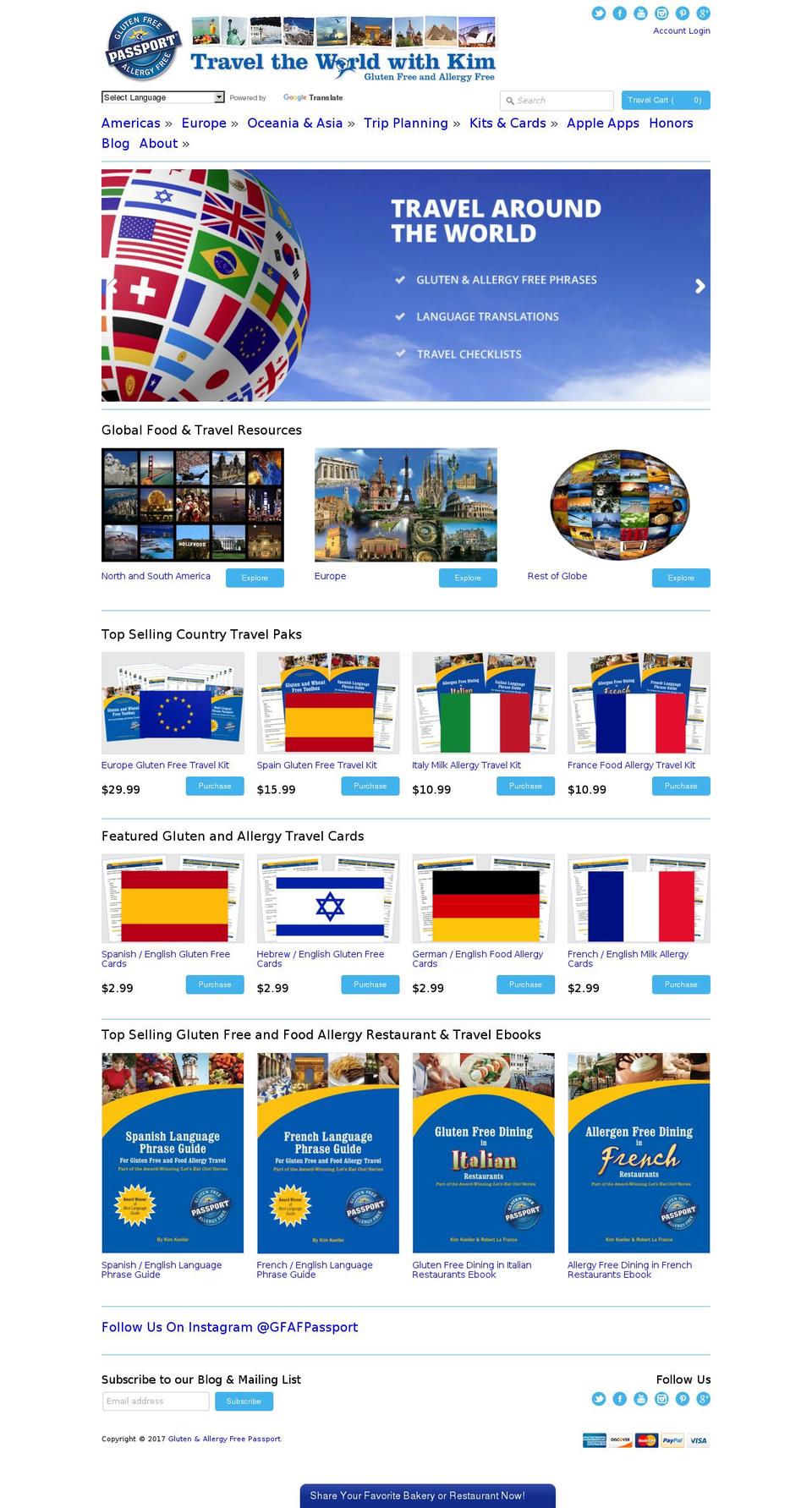 allergyfreepassport.com shopify website screenshot