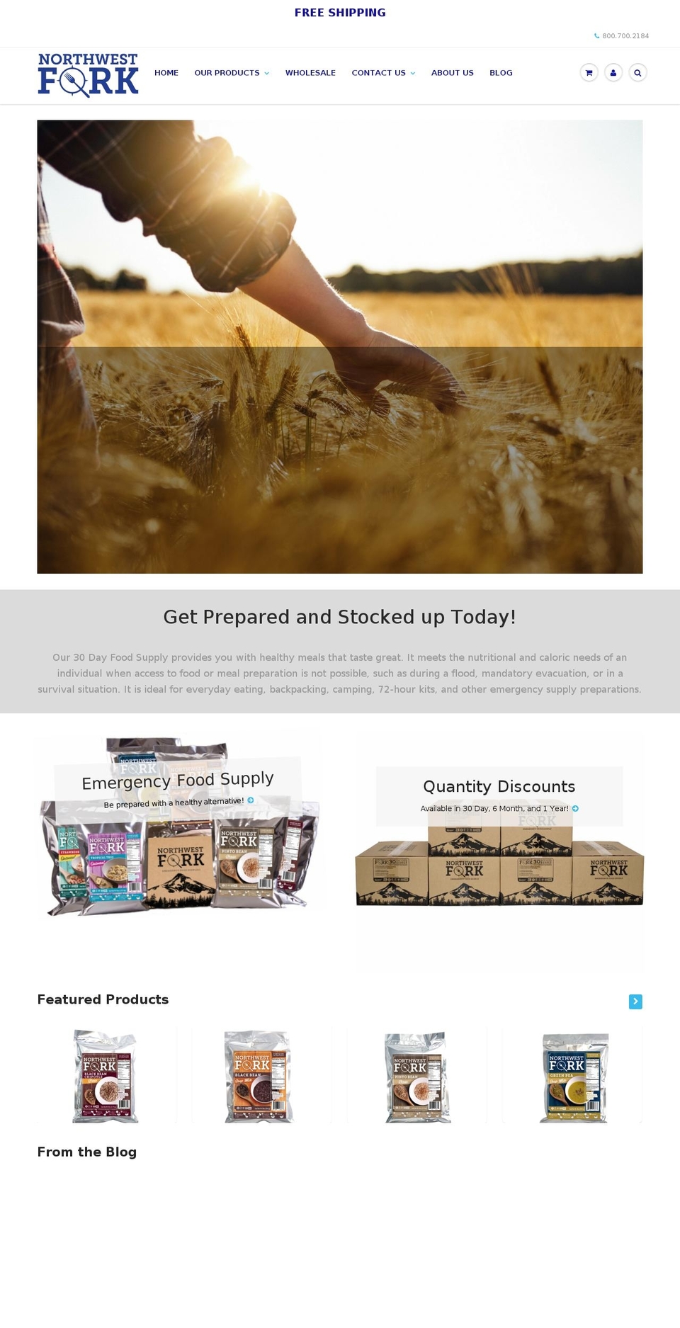 allergyfreesurvivalfood.com shopify website screenshot