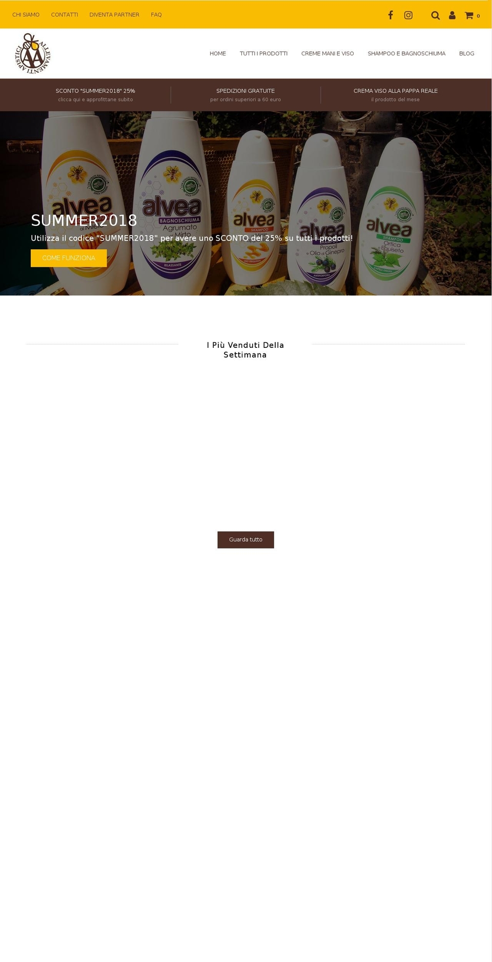 Upgrade Envy Shopify theme site example allevamentiapistici.com