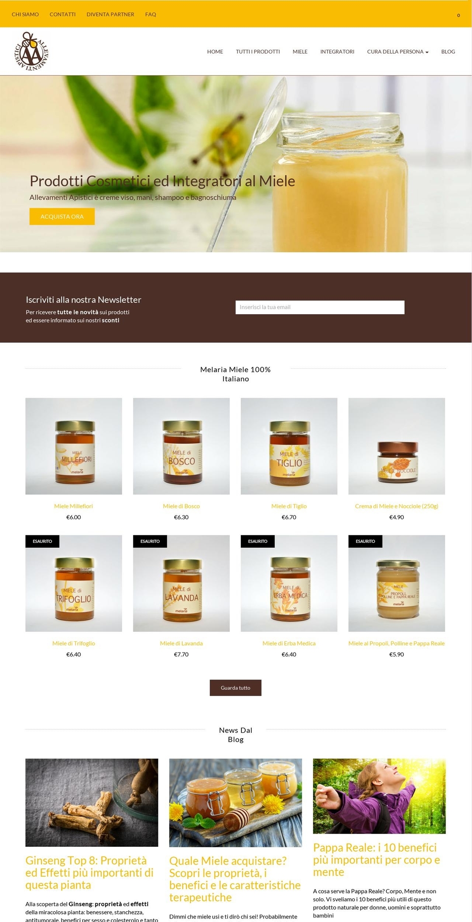 allevamentiapistici.it shopify website screenshot