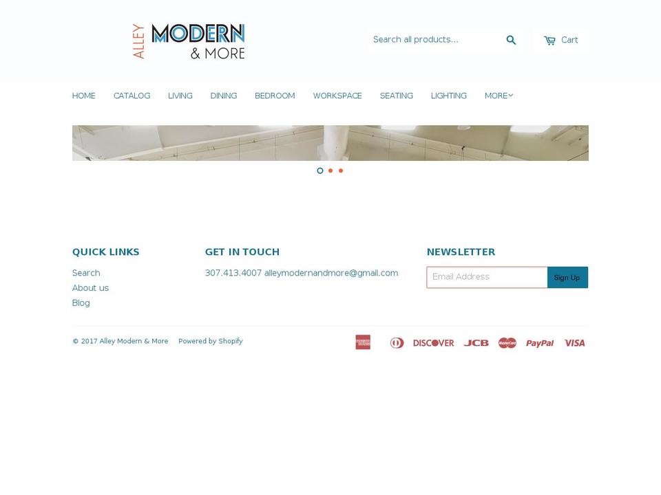 alleymodernandmore.com shopify website screenshot