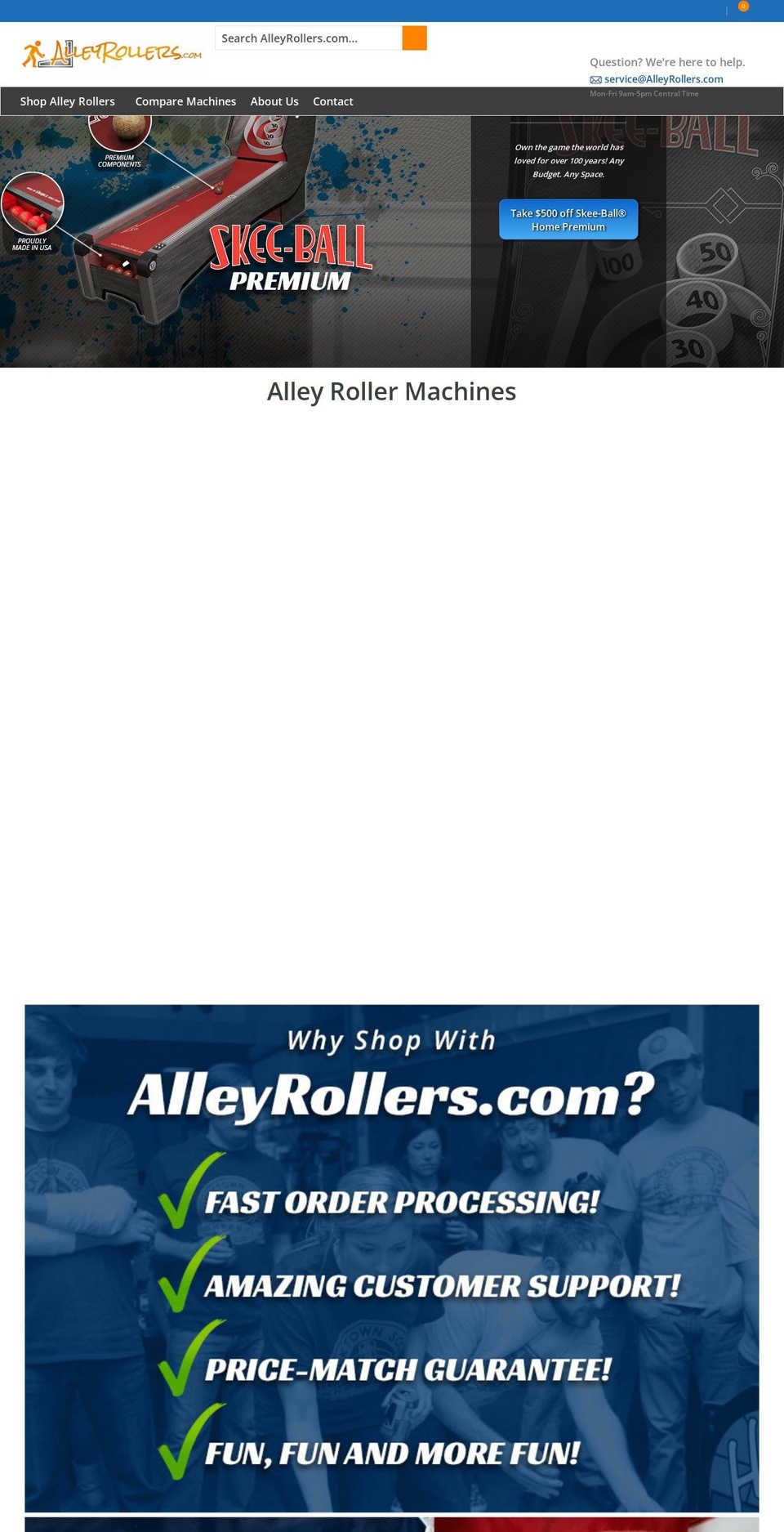 alleyrollers.com shopify website screenshot