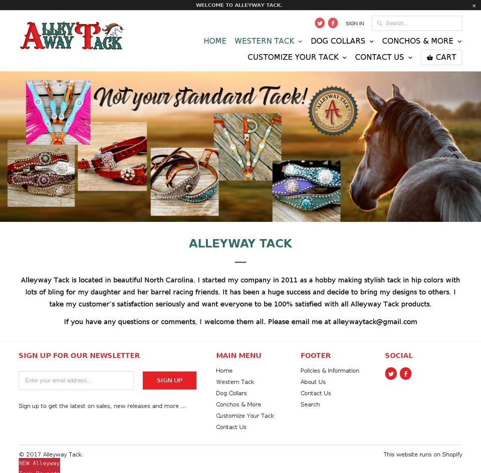 alleywaytack.com shopify website screenshot