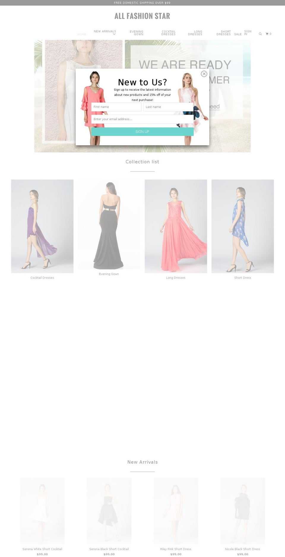 allfashionstar.com — Shopify storefront screenshot