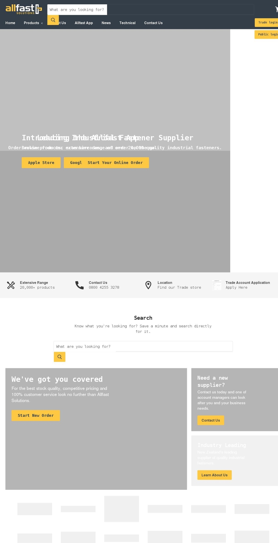 allfast.co.nz shopify website screenshot