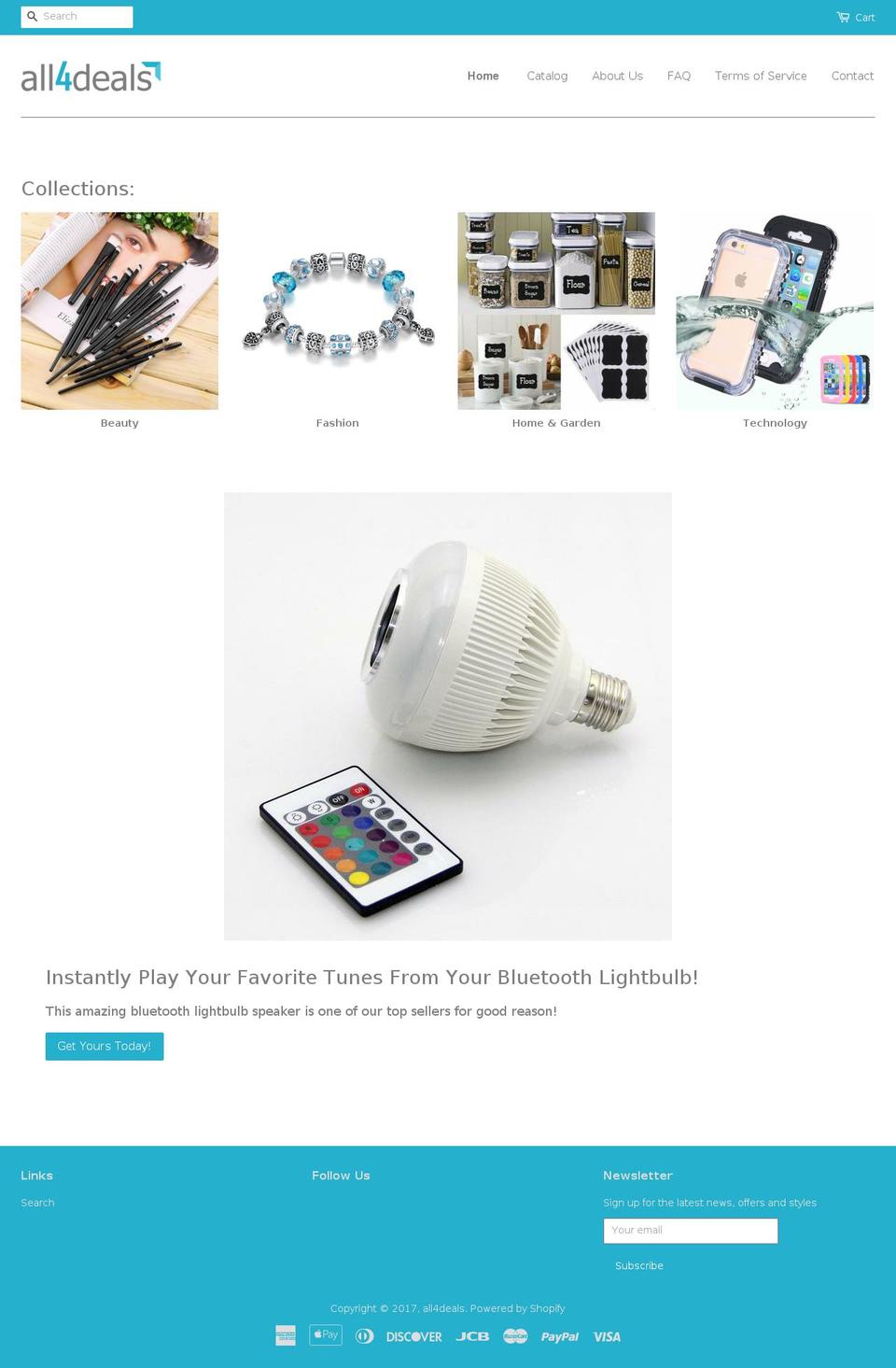 allfordeals.com shopify website screenshot