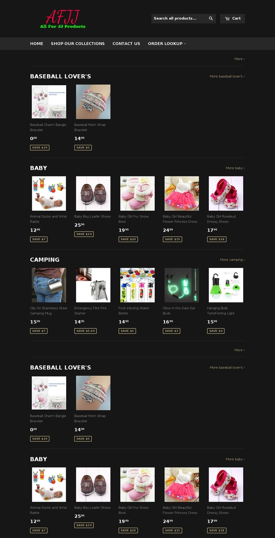 allforjj.com shopify website screenshot