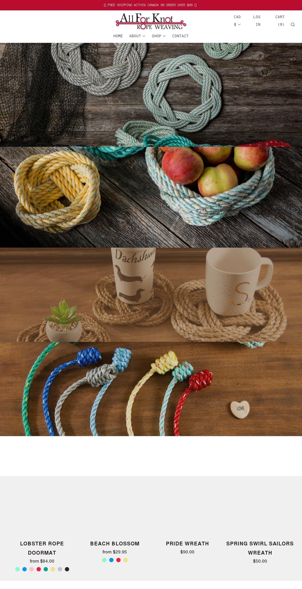 allforknot.ca shopify website screenshot