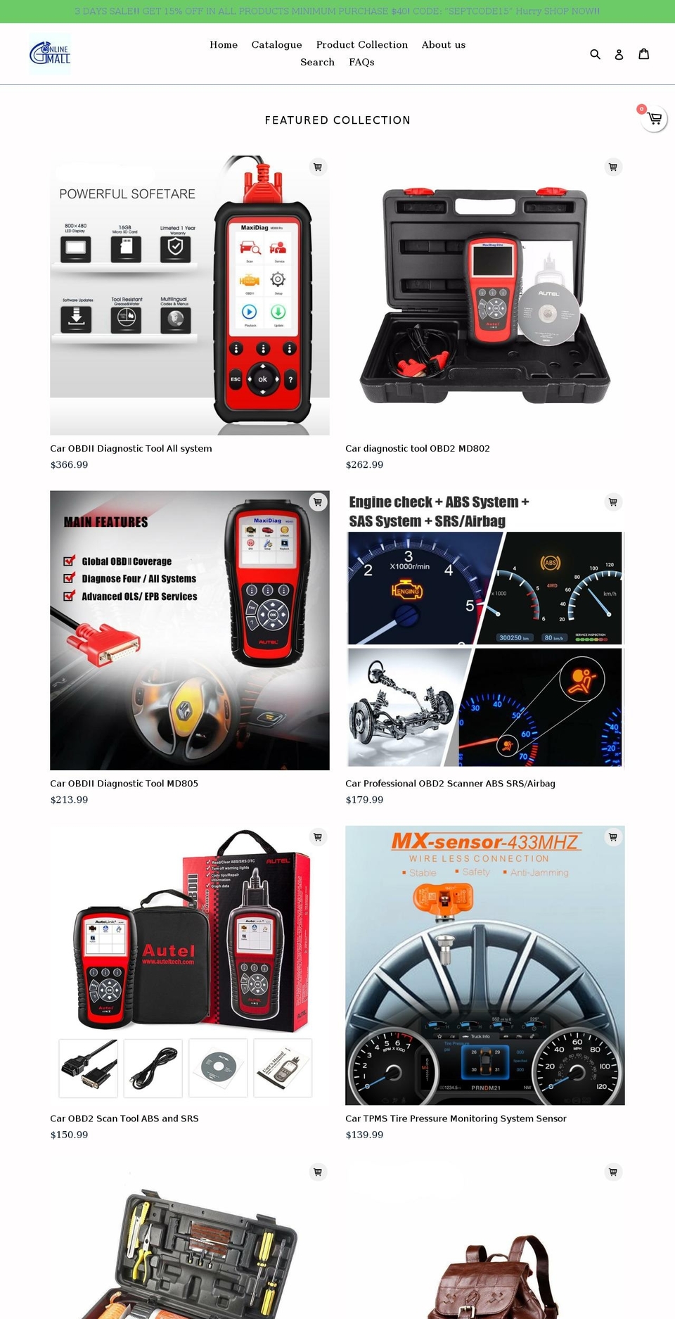 allforoneclickshop.com — Shopify storefront screenshot