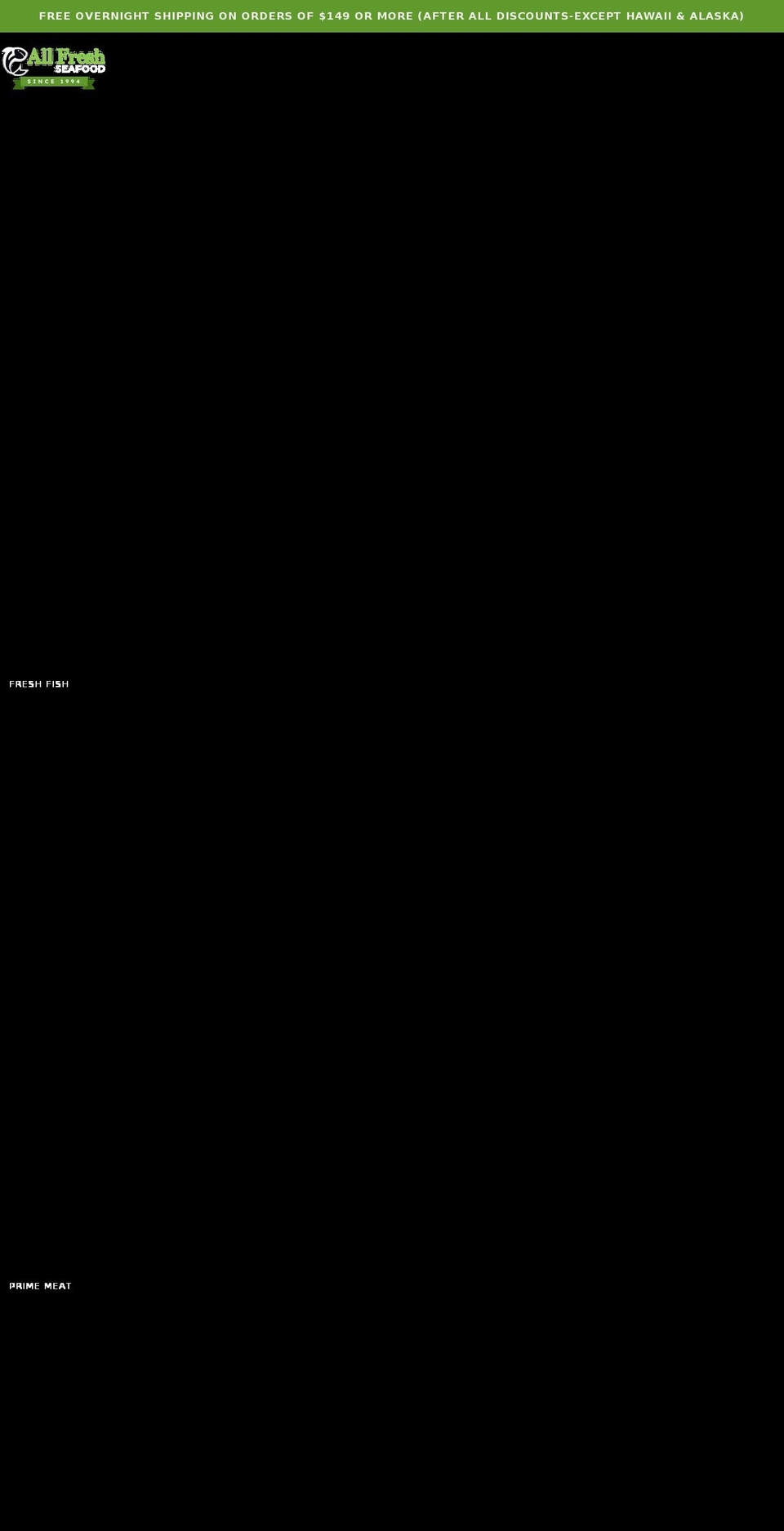 allfreshseafood.com shopify website screenshot