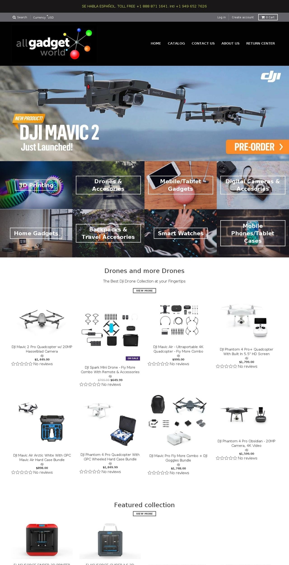 allgadgetworld.com — Shopify storefront screenshot