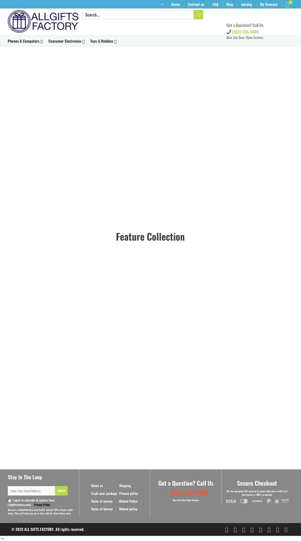 allgiftsfactory.com shopify website screenshot