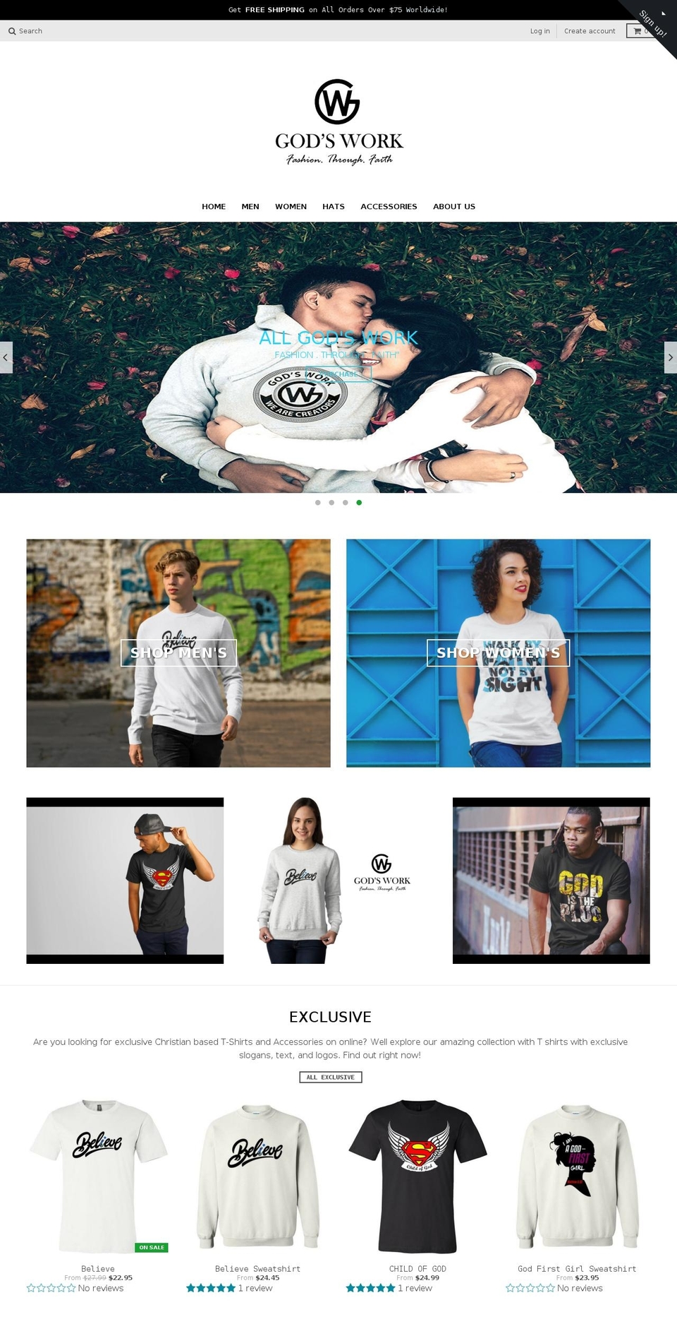 allgodswork.com shopify website screenshot