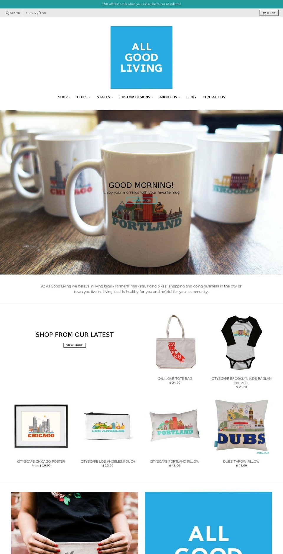 allgoodliving.com shopify website screenshot