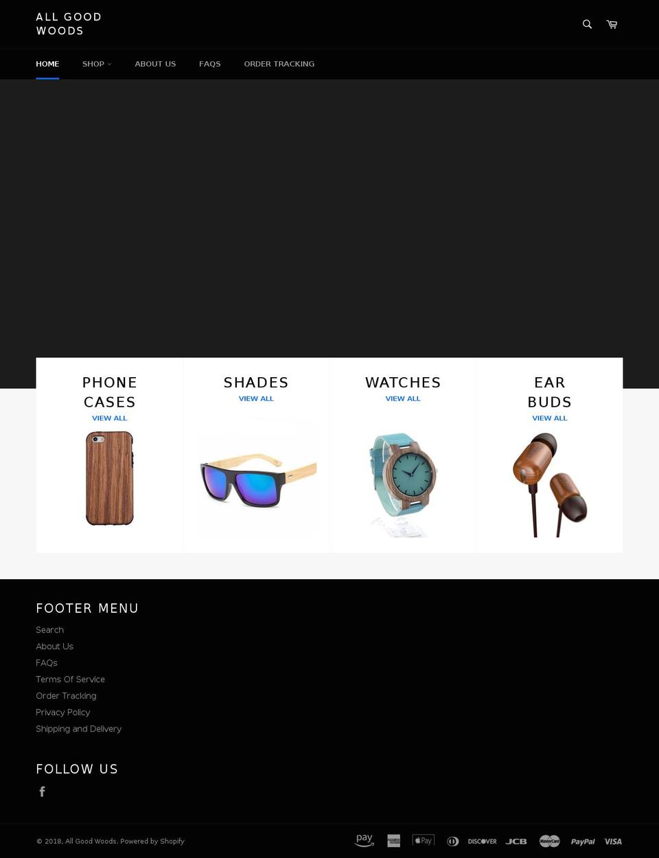 allgoodwoods.com — Shopify storefront screenshot