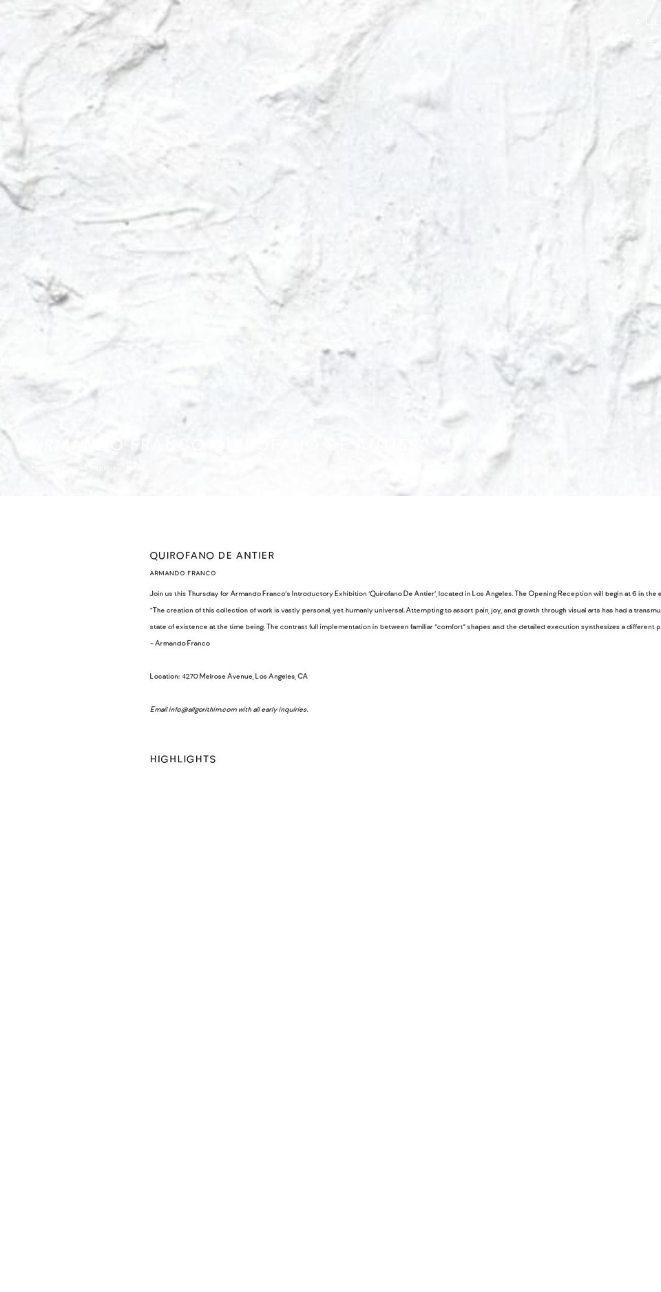 allgorithim.com shopify website screenshot