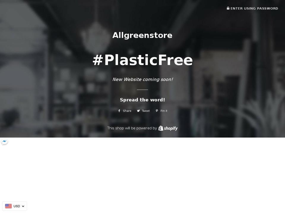 allgreenstore.com — Shopify storefront screenshot