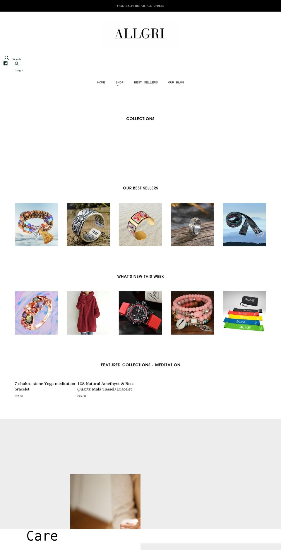 allgri.com — Shopify storefront screenshot