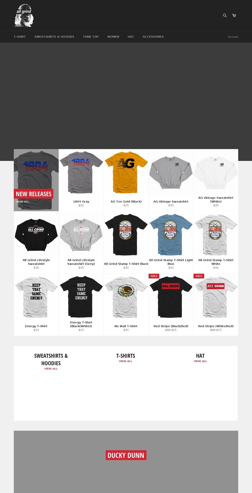 allgrindlifestyle.com — Shopify storefront screenshot