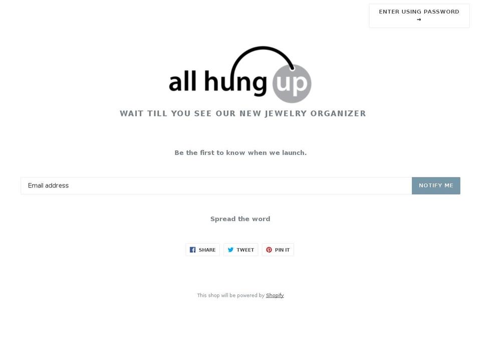 allhungup.info shopify website screenshot