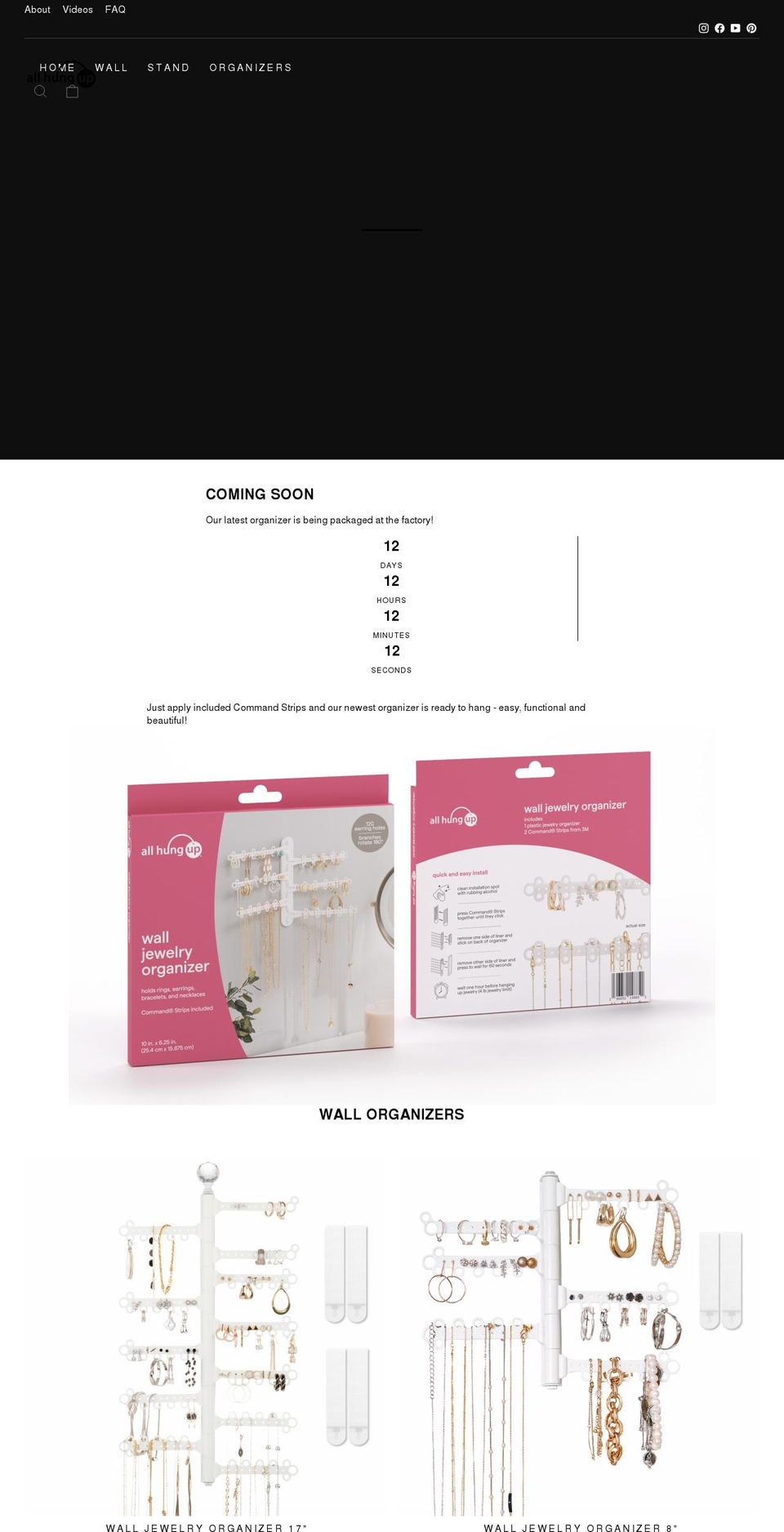 allhunguporganizer.com — Shopify storefront screenshot
