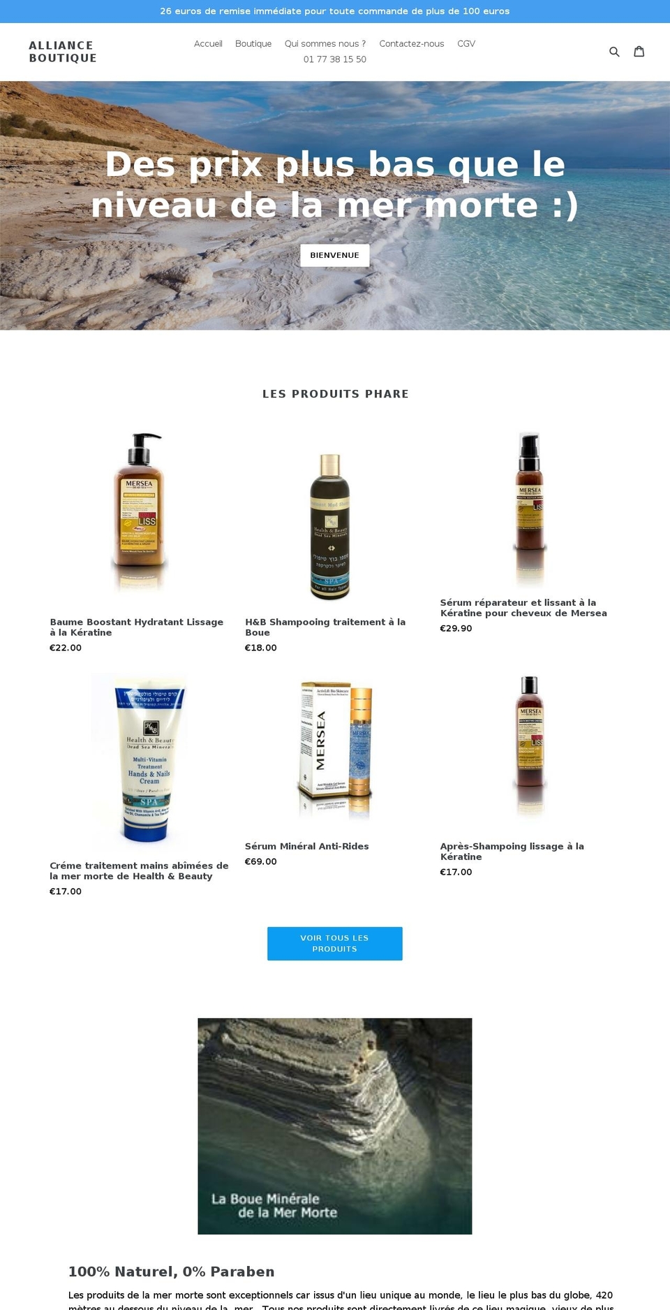 alliance-boutique.com — Shopify storefront screenshot