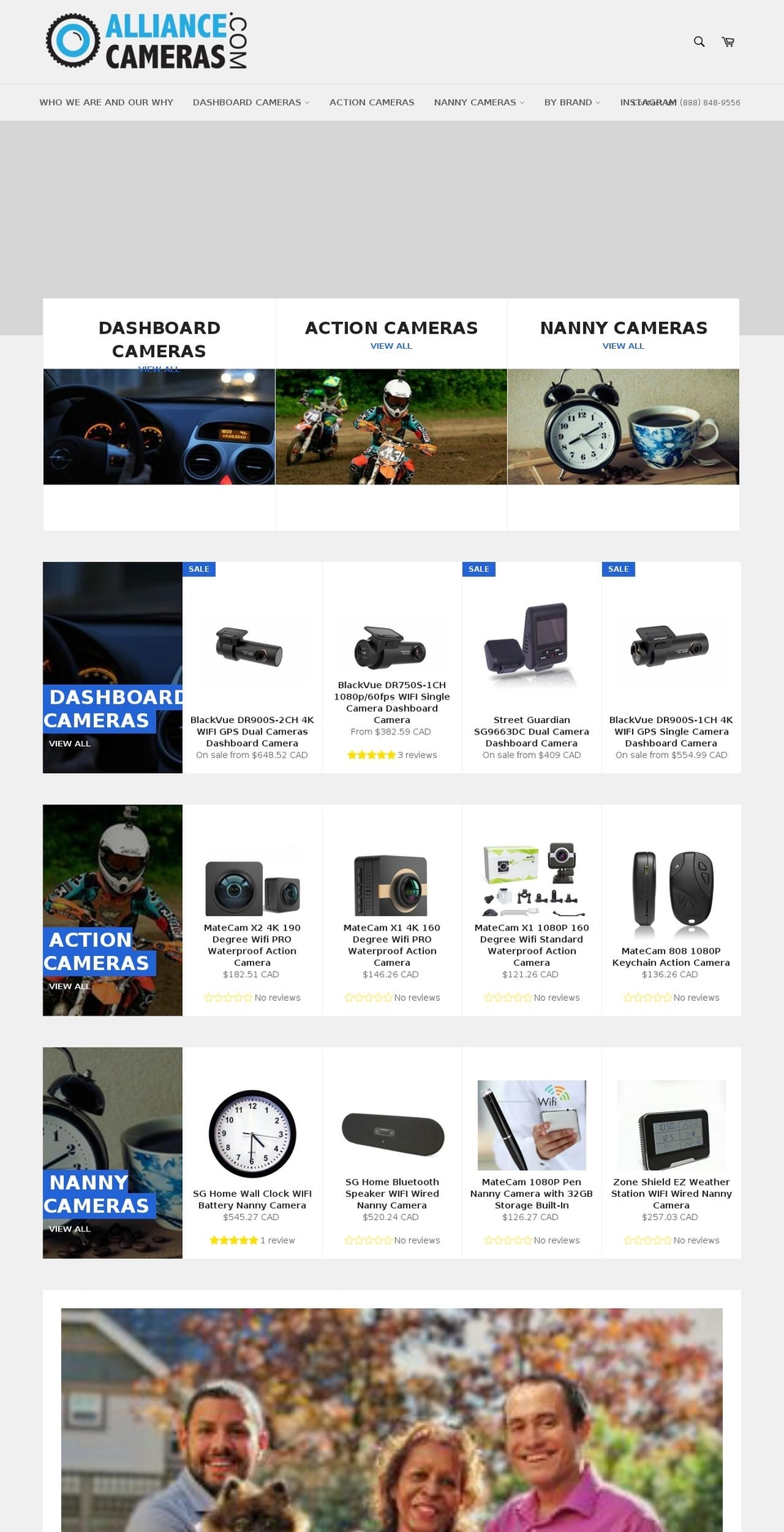alliancecameras.com — Shopify storefront screenshot