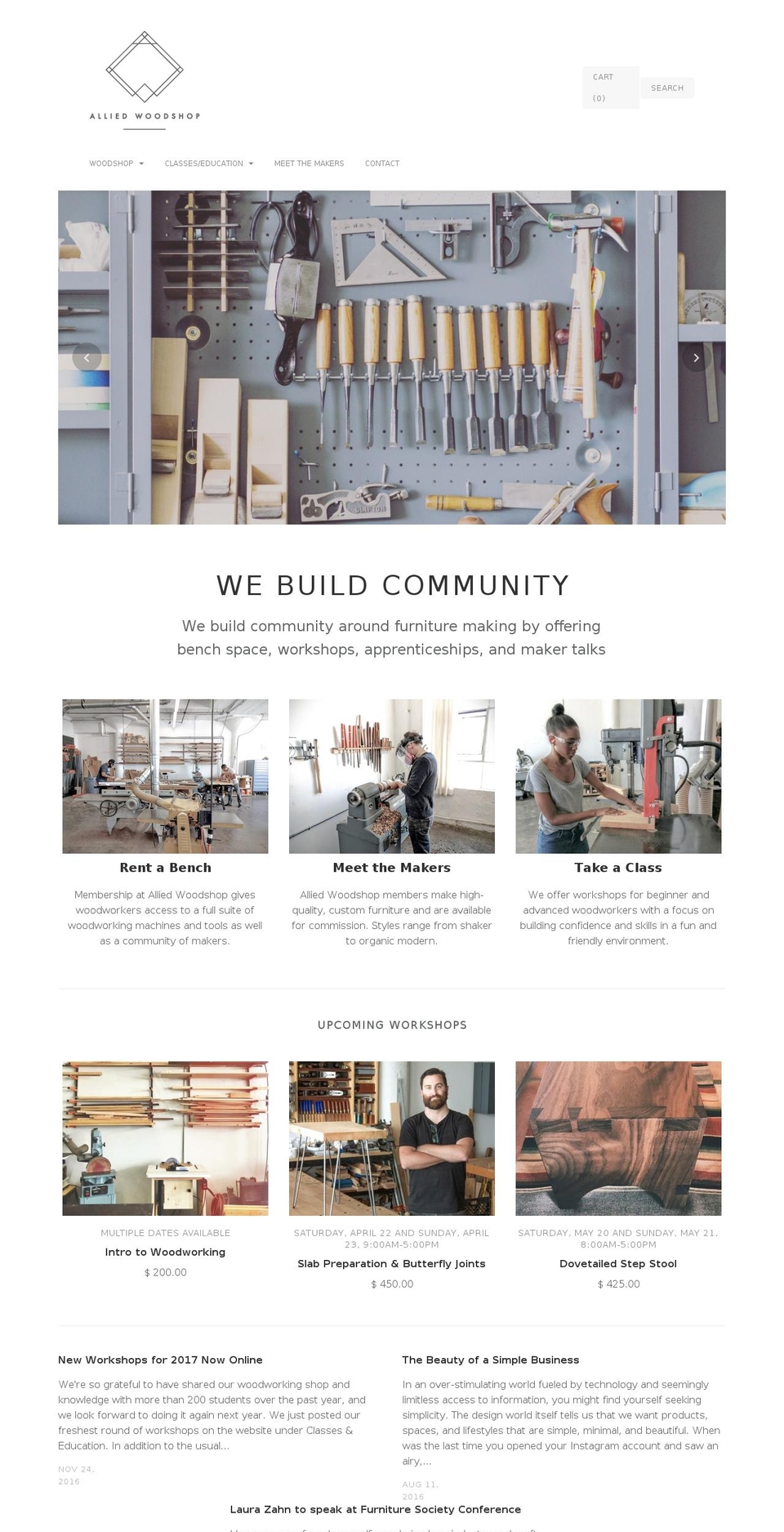 alliedwoodshop.com shopify website screenshot