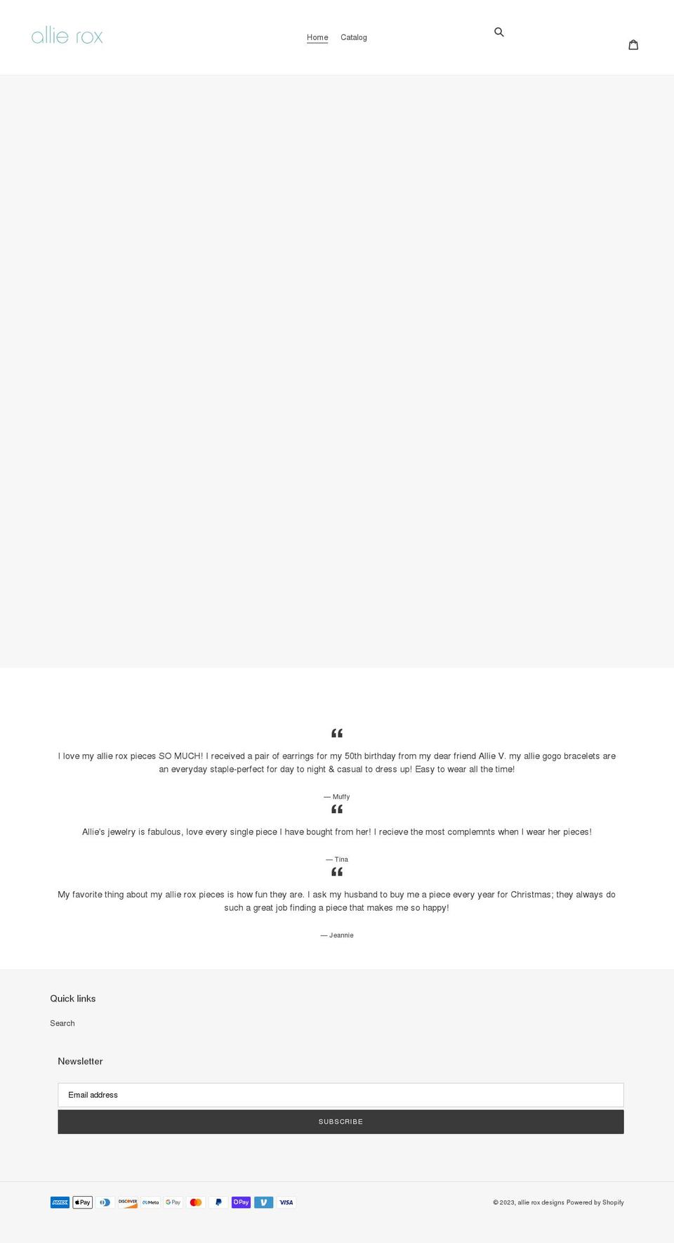 allierox.com shopify website screenshot