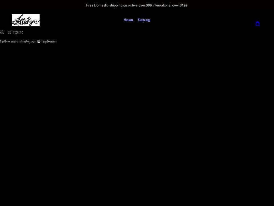 allieryaz.com shopify website screenshot