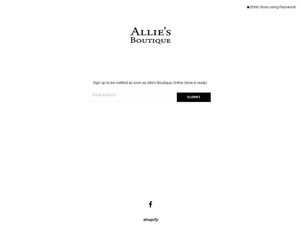alliesboutique.com shopify website screenshot