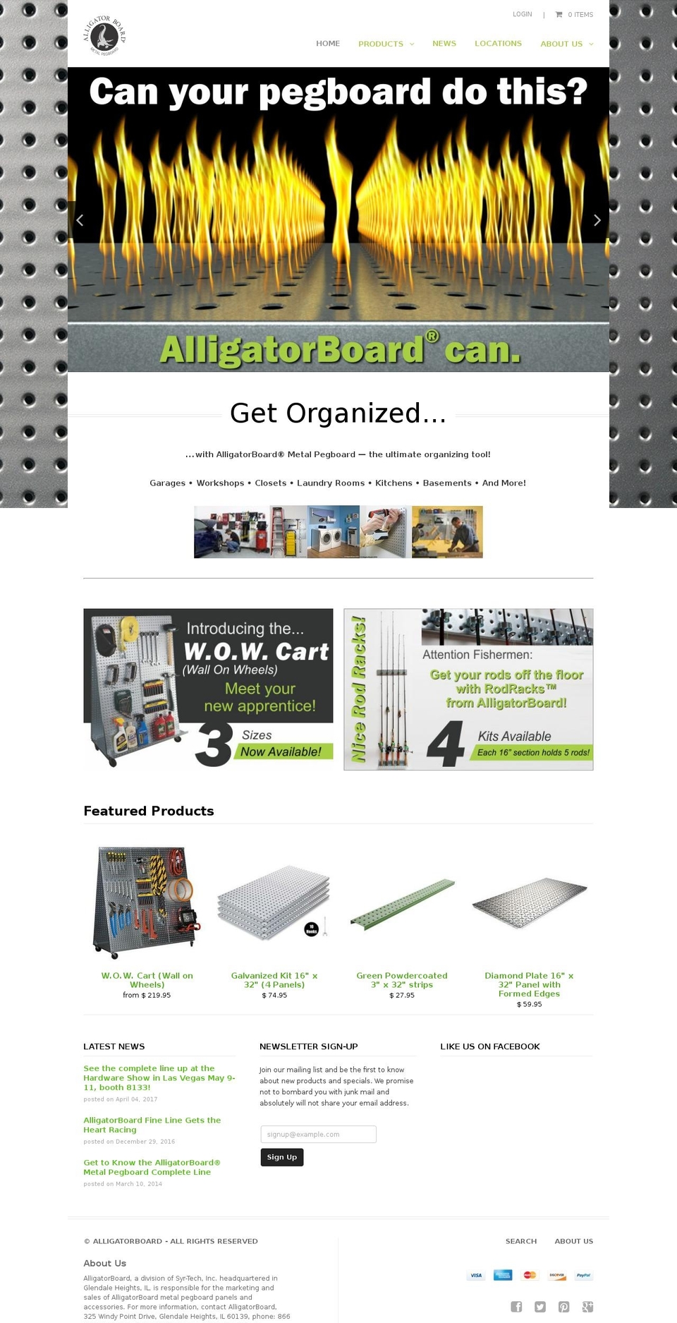 alligatorboard.com shopify website screenshot