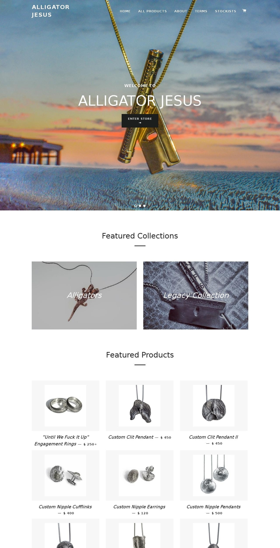 Andaman Shopify theme site example alligatorjesus.com