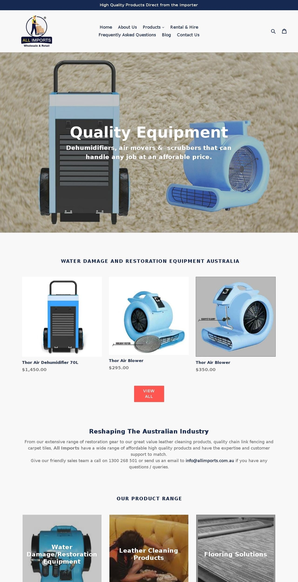 allimports.com.au shopify website screenshot