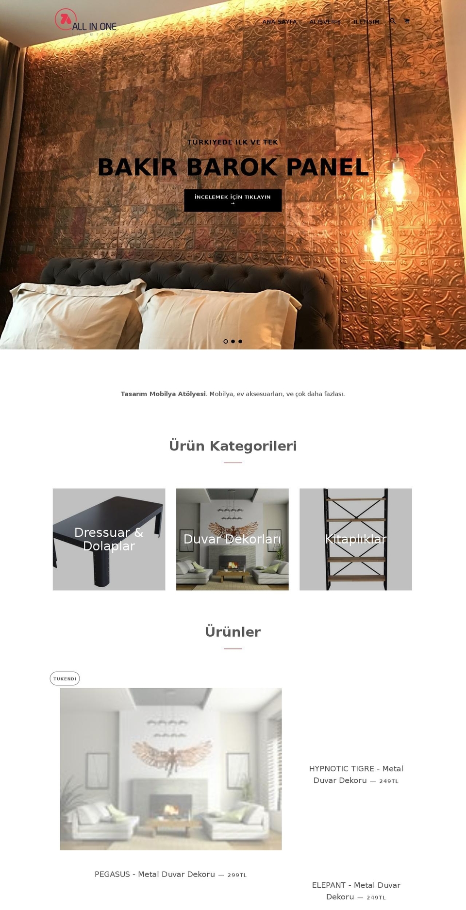 allinoneinterior.com — Shopify storefront screenshot