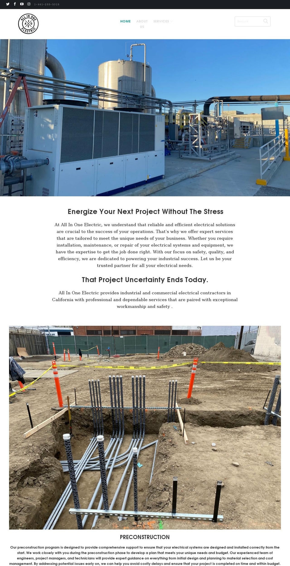 allinonelectric.com shopify website screenshot