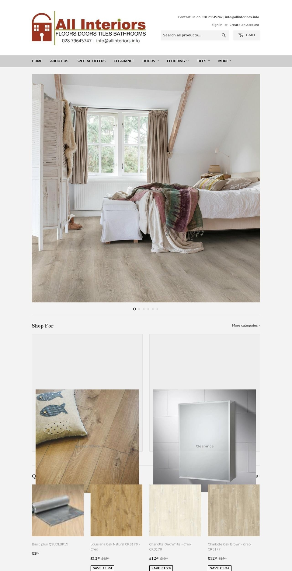 allinteriors.info shopify website screenshot