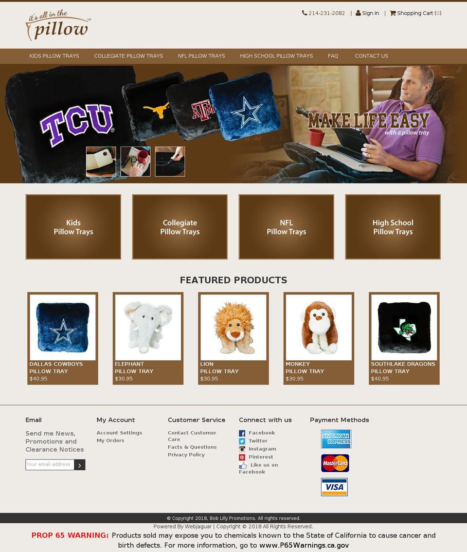 allinthepillow.com — Shopify storefront screenshot