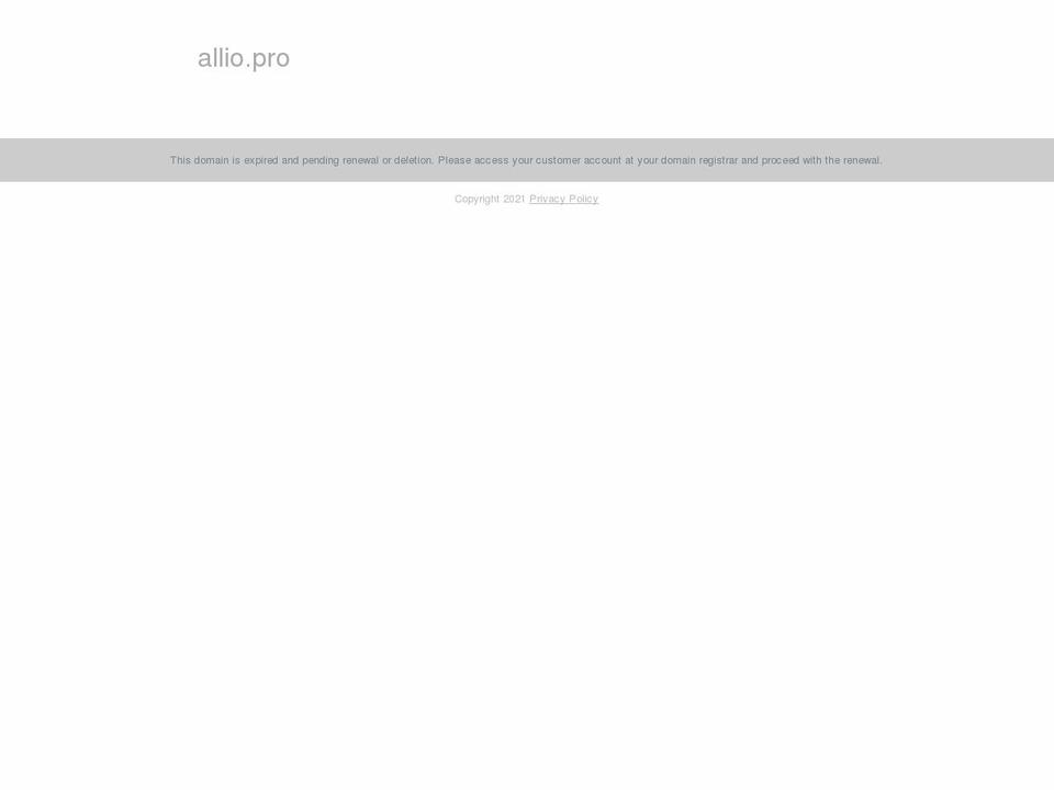 allio.pro shopify website screenshot